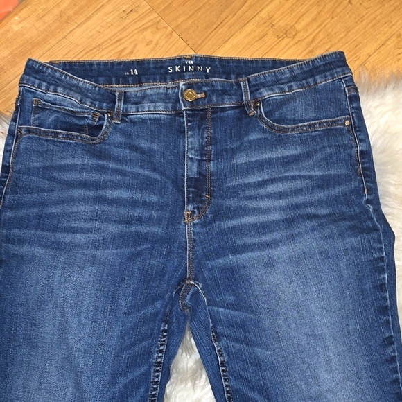 WHBM White House Black Market curvy skinny jeans medium wash 14 - Picture 5 of 12